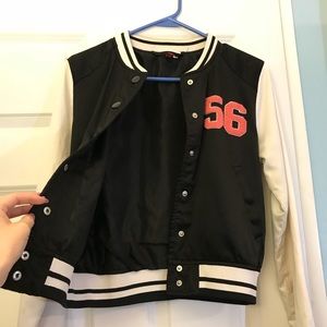 H&M Jackets & Coats - H&M Embroidered Satin Baseball Jacket H&M Jackets & Coats - H&M Embroidered Satin Baseball Jacket